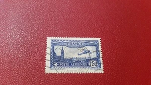 Stamp France 1930 Air Mail Dark Blue Color 1.50Fr - Picture 1 of 5