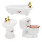 Ensemble de meubles de salle de bain miniatures pour décoration de scène de maison de poupée