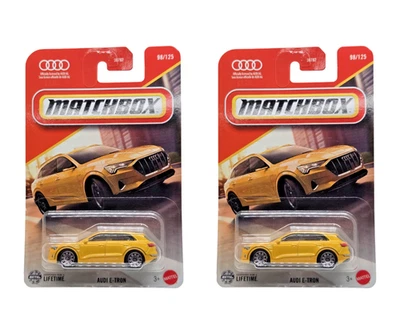 Caja de cerillas Audi E-Tron #98 2025 amarillo - juego de 2 Foto 1 de 3
