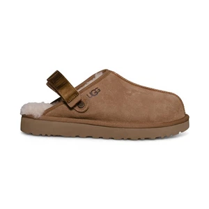 UGG LANAH CHESTNUT SUEDE PLATFORM COMFORT SLIPPERS WOMEN'S CLOGS SIZE US 8 NEW - Picture 1 of 5