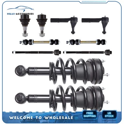 For CHEVROLET AVALANCHE 2007-2013 Front Strut Ball Joint Sway Bar Tie Rod Kit Foto 1 de 4