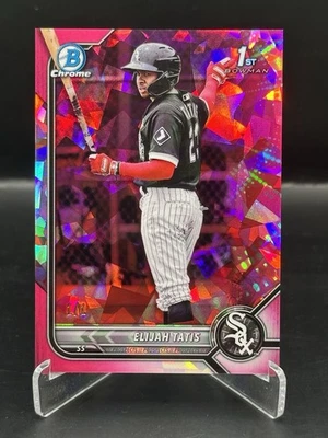 Elijah Tatis 2022 Bowman Chrome Sapphire Padparadscha 1/1 Chicago White Sox 1st - Image 1 of 2