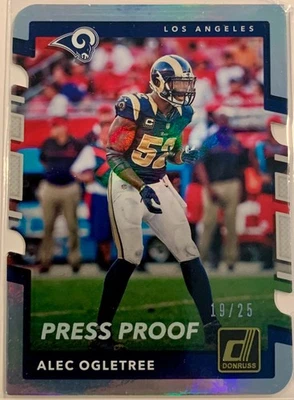 2017 Donruss #224 Alec Ogletree Press Proof SP LA Rams /25 - Image 1 of 2