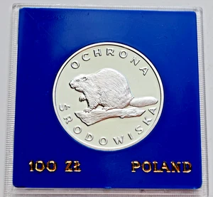Polonia 100 Zlotych 1978, CASTORO - Protezione Ambientale - BOBR. - Foto 1 di 2