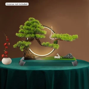 Árbol artificial con anillo de luz, quemador de incienso de pino de simulación realista - Imagen 1 de 20