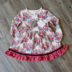 Nwt Matilda Jane Floral Kensley Dress Size 4 Girls - Picture 1 of 6