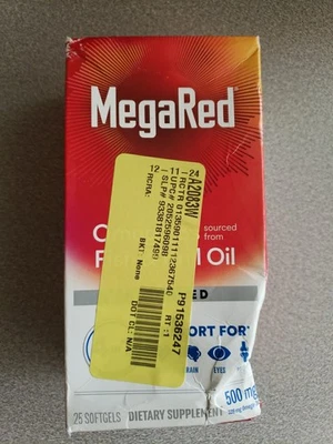 Schiff Mega Red Advanced 4in1 Omega Fatty Acid - 25 Softgel Ex:10/25 - Image 1 of 4