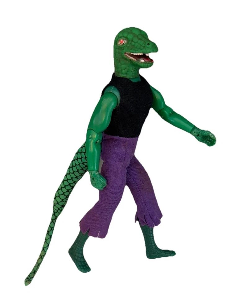 罕见 1974 年 MEGO 原装 LIZARD 8 英寸人偶 WGSH T2 复古 Villain 原装套装 — 第 1/4 张图片