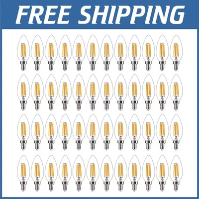 48 Pack Dimmable LED Candelabra Bulbs - 2700K Soft White - Image 1 of 4