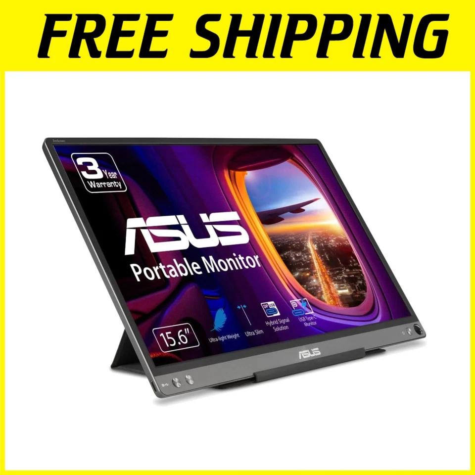 ZenScreen 15.6” 1080P Portable USB Monitor - Dark Gray - Image 1 of 4