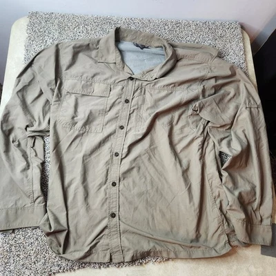 Eastern Mountain Sports Shirt Men's XL Green Vented Mesh Lined Fishing Camping - Image 1 of 4