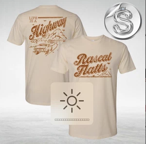 Rascal Flatts Life Is A Highway Cream Tee Two Sides Unisex T-Shirt - Picture 1 of 3