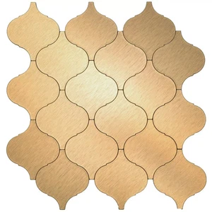 5 x Mosaik Fliesenaufkleber selbstklebend Arabasco Aged Bronze Easy Fit Metall - Bild 1 von 7