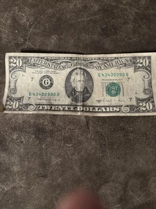 1988 A $20 Dollar Bill Fancy Serial Number 4 Pairs Vintage Twenty Note - Picture 1 of 2