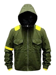 Mens Tyler Joseph Green Hoodie | 21 Pilots Inspired Cotton Jumpsuit Style Jacket - Picture 1 of 5