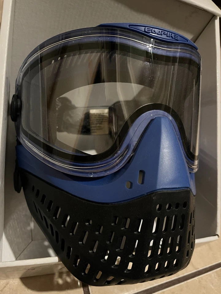 Sistema de gafas E-Flex azul máscara de paintball azul/negro lente transparente. Foto 1 de 4