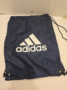 Adidas Navy Blue and White Drawstring Bag - Picture 1 of 2
