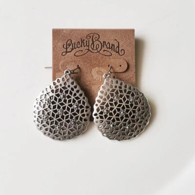 New Lucky Brand Teardrop Drop Earrings Gift Vintage Women Party Holiday Jewelry - Image 1 of 3