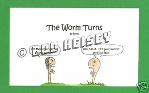 "Plastic Surgery" Limited Edition Worm Cartoon Art - Storyboard Entertainment - Picture 1 of 1