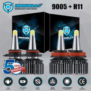 6-SIDES 9005 H11 LED Headlights High Low Beam Kit for Ford Expedition 2015-2020 - Bild 1 von 12
