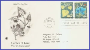 USA5 #4535 ADDR PCS ARTCRAFT FDC STR2 Garden of Love - Green Vine Leaf - Picture 1 of 1