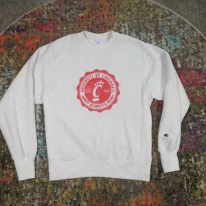 Cincinnati Bearcats Sweatshirt Adult Small Gray Champion Reverse Weave EUC - Picture 1 of 9
