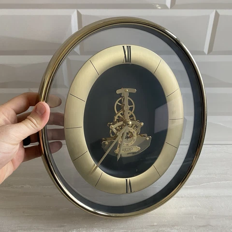 Vintage Seiko Skeleton Quartz Wall Clock Japan QAX201G 12404 SG1 11 X 10 MCM Cover