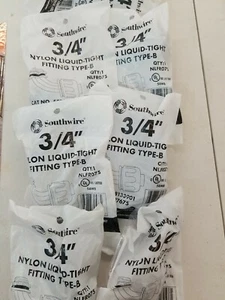 Southwire (Lot of 7) 3/4" Nylon Liquid-Tight Fitting Type B (V4) - Picture 1 of 4