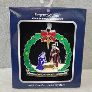 Harvey Lewis Guirnalda Belén Adorno de Navidad Hecho con Cristales Finos Nuevo - Imagen 1 de 6