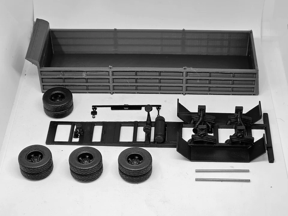 # 1/43 SEMIRIMORCHIO DA CAVA a 2 ASSI IN KIT () by BATTAX x IXO/deagostini # - Immagine 1 di 1