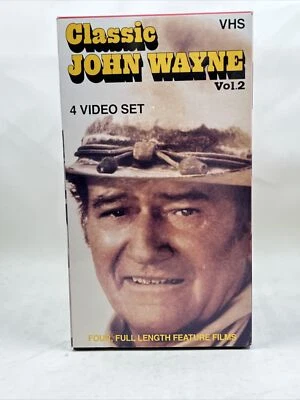 Classic John Wayne Vol 2 4 Video Set VHS Riders of Destiny Sagebrush Trail - Image 1 of 4