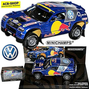 VW Volkswagen Race Touareg 2004 Presentación Comer Motor Show 1:43 Minichamps - Imagen 1 de 6