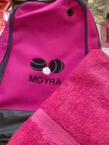 Lawn Bowls Shoe Bag & Match Towel Personalised & Embroidered - Picture 1 of 7