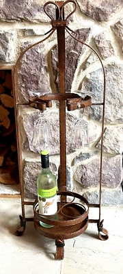 🍷🤠ESTILO OCCIDENTAL Botella/Copas de Vino Piso ESTANTE Foto 1 de 4