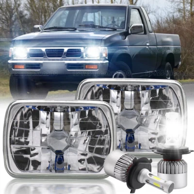 Faros LED de haz alto bajo de 5x7"" 7x6"" para camioneta Nissan carrocería dura D21 NX Foto 1 de 4