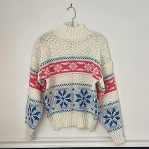 New Concepts Vintage Strick Damen Pullover Stehkragen Größe Petite Large - Bild 1 von 7