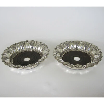 Par decorativo grande de porta-copos antigos Sheffield - Imagem 1 de 4