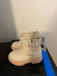 BRAND NEW TODDLER GIRL'S SIZE 6 CAT & JACK EVIE BOOTS-CREAM - Bild 1 von 7