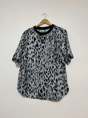 Camiseta Joseph British Luxury para mujer con estampado de leopardo/cebra de gran tamaño talla 14/16 Foto 1 de 4