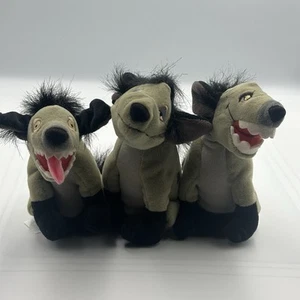 The Disney Store Lion King Laughing Hyenas ED,BANZAI,SHENZI Mini Bean Bags 8” - Picture 1 of 5