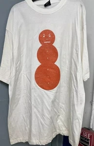 RARE VTG white RAP T-SHIRT YOUNG JEEZY Glitter SNOW MAN (2XL) - Picture 1 of 1