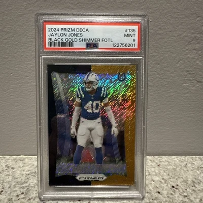 2024 Prizm Deca Jaylon Jones Black Gold Shimmer FOTL  #/8 FOTL Colts - Image 1 of 3