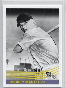 2018 Panini Donruss Retro 1984 Variations Mickey Mantle #254 HOF Yankees - Picture 1 of 3