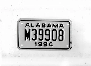 ALABAMA 1994 license plate "M39908" ***MINT***MOTORCYCLE*** - Picture 1 of 1