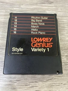 Lowrey Genius Cartridge: Style Variety 1 - Picture 1 of 8