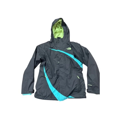 The North Face Girls Large 14-16 Gray Turquoise HyVent 3-in-1 Jacket - Image 1 of 4