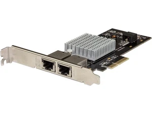 StarTech.com Dual Port 10G PCIe Network Adapter Card, Intel-X550AT 10GBASE-T PCI - Picture 1 of 3
