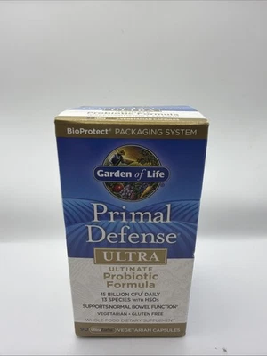 Garden of Life Primal Defense Ultra Probiotic Formula Vegetarian Capsules 9/26 - Image 1 of 4