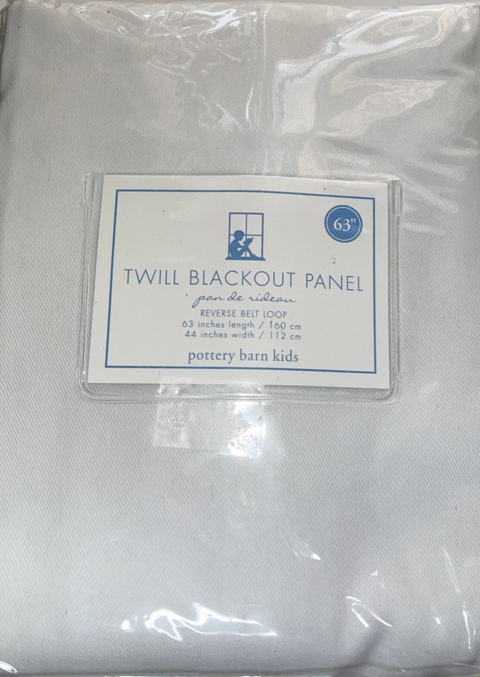 Nuevo Pottery Barn Niños Sarga Blackout Panel Cinturón Lazo 44 x 63 Blanco Rideau Foto 1 de 4