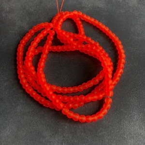 190X Pieces Frosted Glass Beads 4mm Round Orange Craft Bead 76cm Strand - Picture 1 of 3